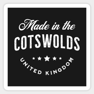 Made In The Cotswolds, UK - Vintage Logo Text Design Sticker